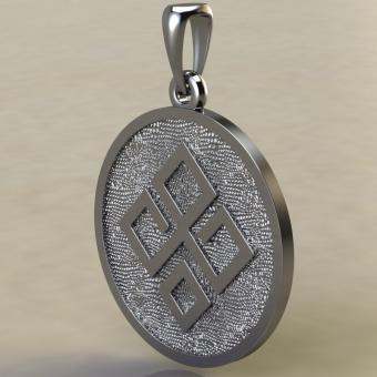 Оберег Даждьбог из серебра