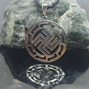 Славянский оберег Дуния в протуберанцах из серебра