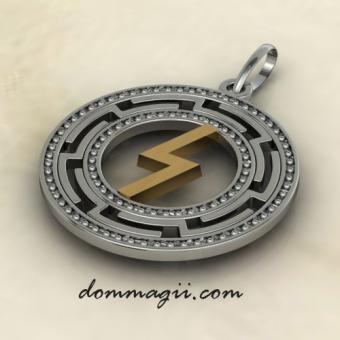 Подвеска Руна соулу с золотом