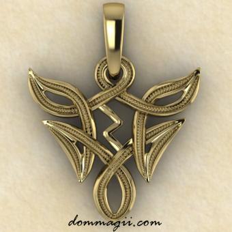 Амулет Соулу в бесконечной вязи золото