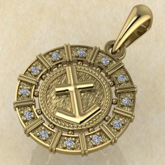 Стрелец золото с бриллиантами