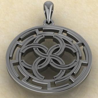 подвеска Свадебник в протуберанцах серебро