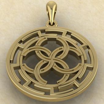 подвеска Свадебник в протуберанцах золото