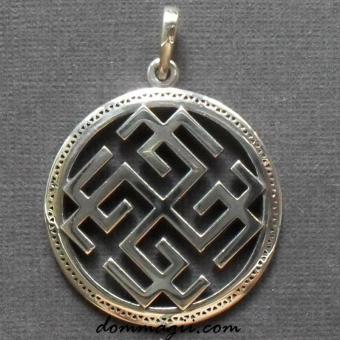 Подвеска Славянский оберег Сварожич из серебра