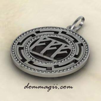 Рунический амулет «Три Феху из серебра»