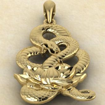 «Змеиный цветок» из золота — талисман красоты и хищной мудрости