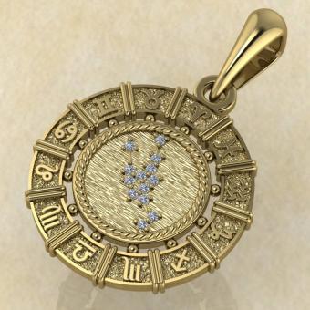 Телец золото с вставками