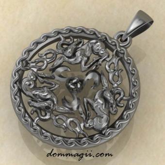 Солнечные олени из серебра с трикселем