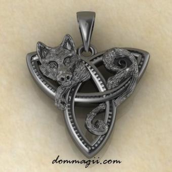 Трикселион с волком из серебра