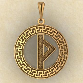 Руна «ТУРИСАЗ» в солярном обережном круге