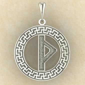 Руна «ТУРИСАЗ» в солярном обережном круге