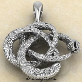 Подвеска Уроборос серебро