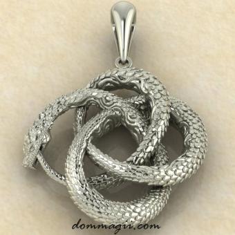 Уроборос из золота красного