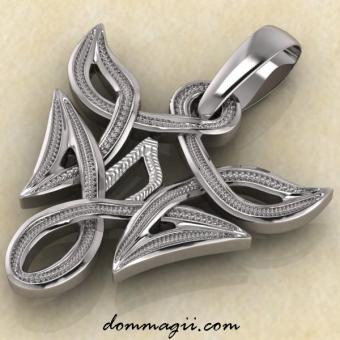 Серебряная подвеска-амулет «Уруз в вязи»