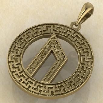 Руна «УРУЗ» в солярном обережном круге