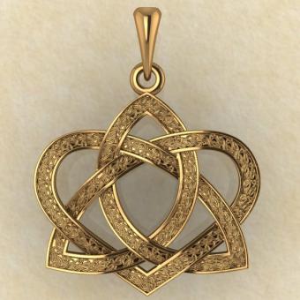 Амулет Узел любви золото