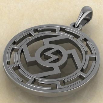 подвеска Ведара в протуберанцах серебро