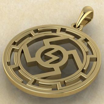 подвеска Ведара в протуберанцах золото