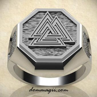 Обережное кольцо с Валькнутом