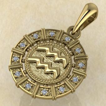 Водолей золото с бриллиантами