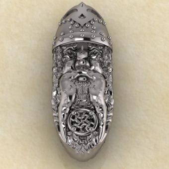 Подвеска Оберег личина Волха серебро