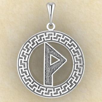 Скандинавская Руна «ВУНЬО» в солярном обережном круге