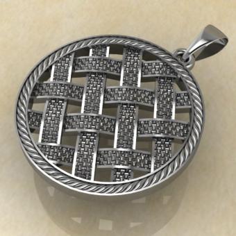 Оберег засеянное поле из серебра