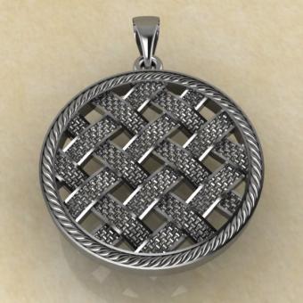 Славянский оберег засеянное поле из серебра