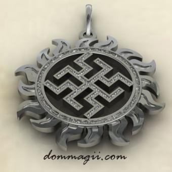 Славянский оберег зайчик серебро