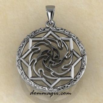 Славянский оберег Здравник из серебра