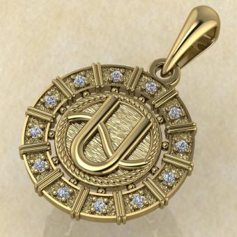 Змееносец золото с бриллиантами