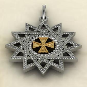 Звезда Эрцгаммы с золотом