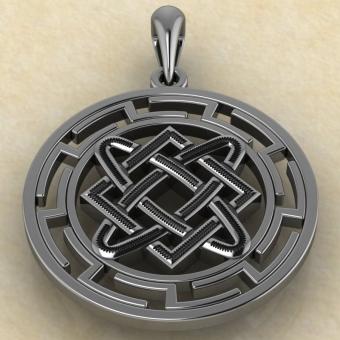 подвеска Звезда Лады в протуберанцах серебро