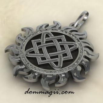 Подвеска Звезда Лады в солнце из серебра