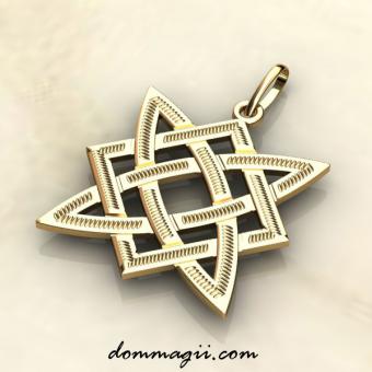 Оберег звезда руси золотой