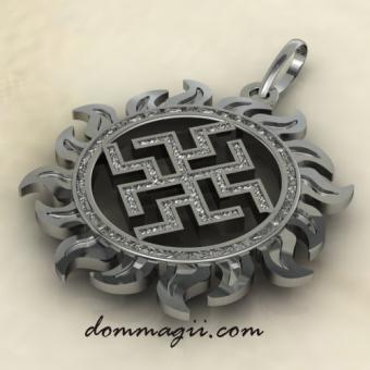 Подвеска Славянский оберег зайчик серебро