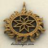 Подвеска оберег Алатырь золото