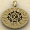 оберег Чертог Раса в Сварожьем круге из золота