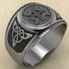 Кольцо печатка с Славянским оберегом Дхата из серебра