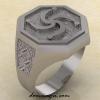 Кольцо Славянское с символом Рода из серебра