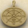 кулон Колесо фортуны таро золото
