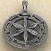 подвеска Колесо Перуна в протуберанцах серебро