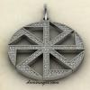 коловрат двухсторонний восьмилучевой из серебра — славянский оберег силы и защит