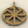 Коловрат двухсторонний восьмилучевой из золота