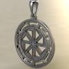 Двухсторонний Коловрат в протуберанцах серебро