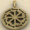 кулон Колядник-Ладинец в протуберанцах золото