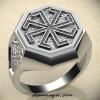 Кольцо с Славянским оберегом Колядник из серебра