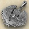 Оберег Атакующий орел из серебра
