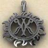 Славянский оберег Жива в солнце из серебра