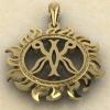 подвеску Славянский оберег Жива в солнце из золот